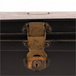 Field medical equipment, including scalpels, syringe, small weights and scales, ophthalmoscope, etc, contained within a steel uniform case