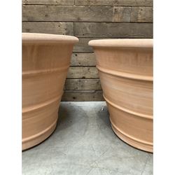 Pair terracotta planters