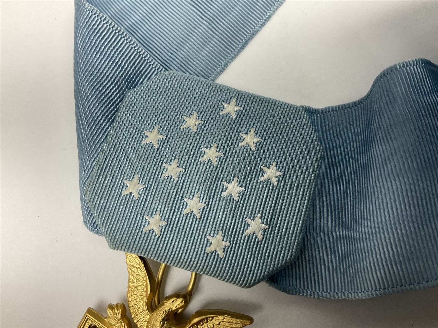 United States of America, Congressional Medal of Honor, gilt metal and enamel, unnamed, reverse of suspension engraved ‘The Congress to’, the neck cravat with pop stud attachments, boxed with felt bag