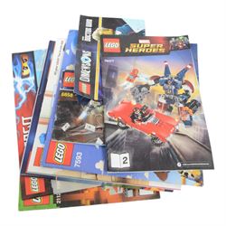 Quantity of loose Lego from various kits, together with a collection of Lego instruction booklets for various sets, including Marvel, Star Wars, DC Comics Dr Who, etc 