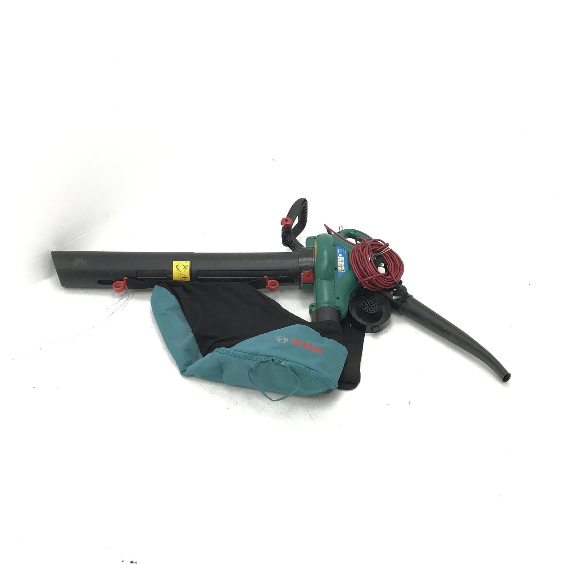 Bosch Rotak 370 ER electric lawnmower and Bosch ALS 25 leaf blower/vacuum