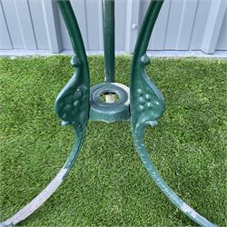 Green painted aluminium garden table  - THIS LOT IS TO BE COLLECTED BY APPOINTMENT FROM DUGGLEBY STORAGE, GREAT HILL, EASTFIELD, SCARBOROUGH, YO11 3TX