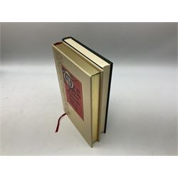 Two Folio Society books in green outer case, Lydgate, John:The Life of Saint Edmund King & Martyr, and St Edmund Commentary volume in an ivory goatskin binding with gilt edges 