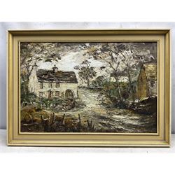 M Yeadon (Northern British Contemporary) 'Lakeland Cottage at Silverdale - Westmorland' and 'Farm in Swaledale', pair oils on board signed, titled verso 50cm x 75cm (2)