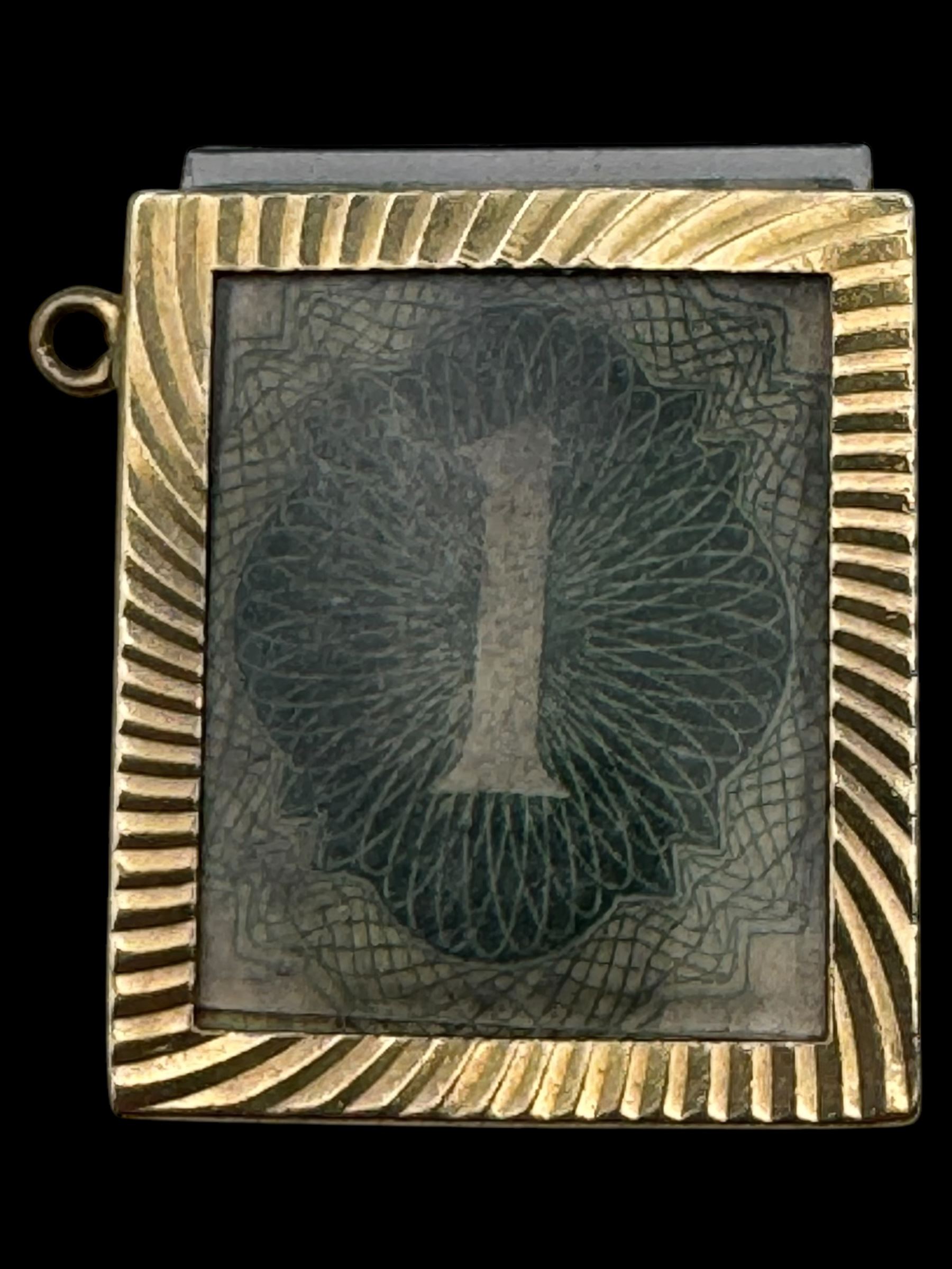 Two 9ct gold pound note charms, both hallmarked