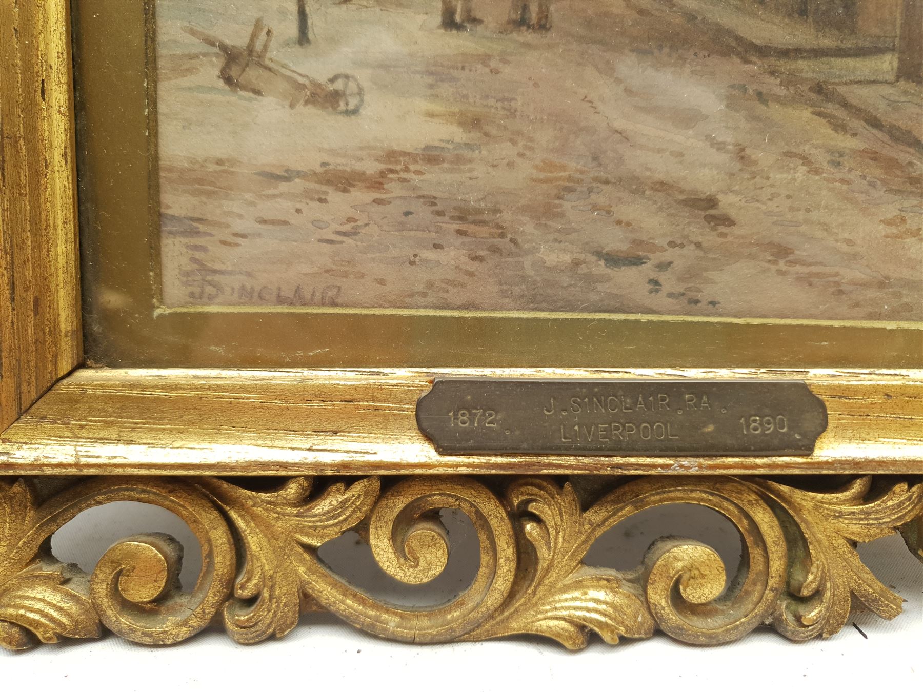 John Sinclair (British fl.1872-1923): Liverpool Street Scene, watercolour signed 22cm x 16cm