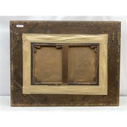 August Friderich Albercht Schenck (Danish 1828-1901): Sheep and Goats with the Shepherd's Children and their Dog, oil on canvas laid on board signed 39cm x 59cm