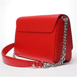Louis Vuitton - ‘Twist’ MM Bag, the model introduced for the Cruise 2015 collection under Nicolas Ghesquière, in structured Coquelicot red Epi leather, with silver-tone LV twist-lock fastening and chain and carrying handle, with detachable flat leather shoulder or crossbody strap, unused with original box and dust bag
