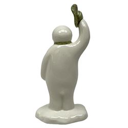 Two Beswick figures, composing The Snowman and Father Christmas, together with Border Fine Arts Enamel dish depicting a scene from The Snowman A3995, all in original boxes 