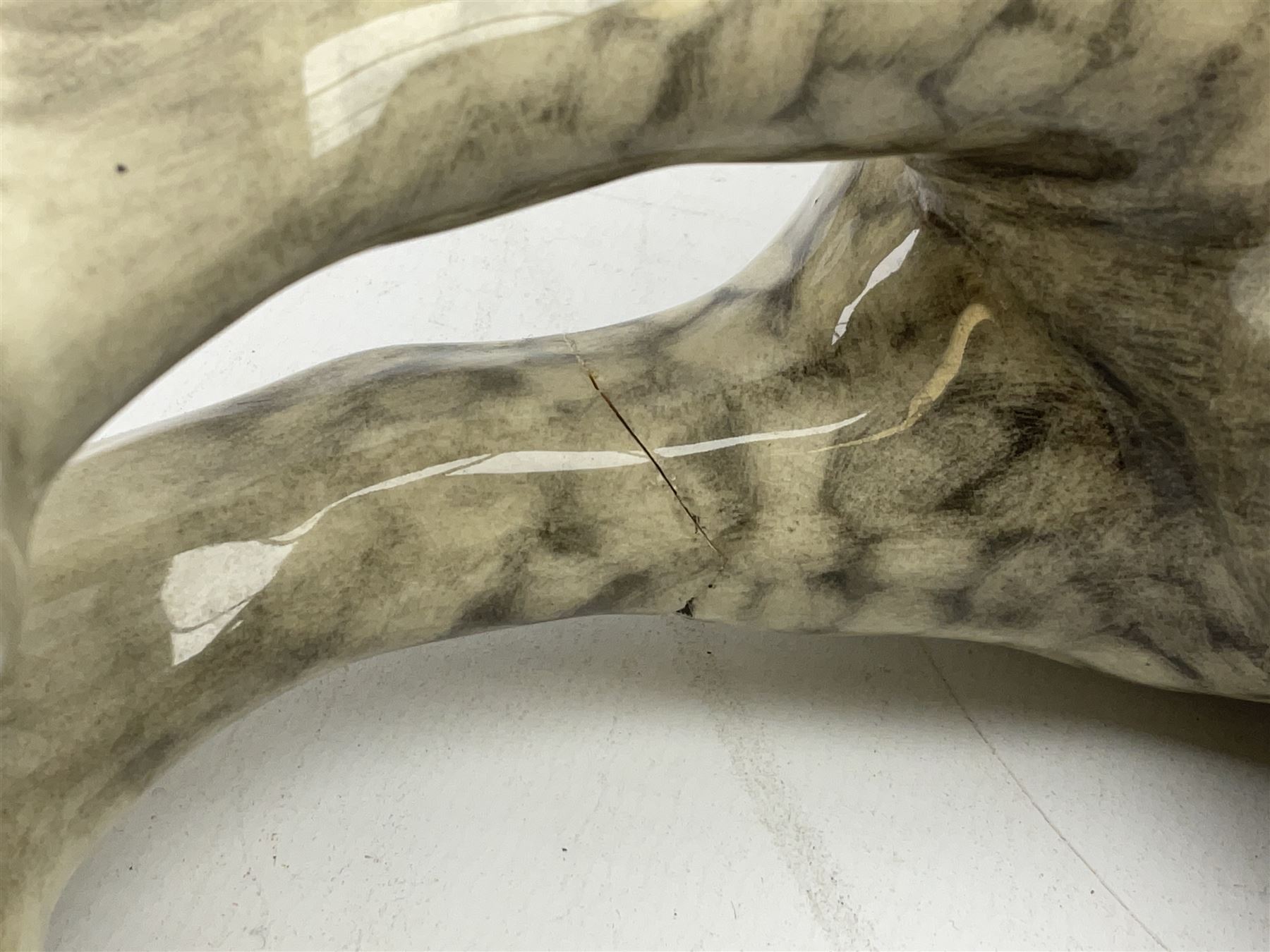 Beswick Shire horse in rocking horse grey no. 818, with printed mark beneath, H21cm