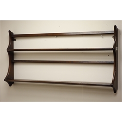  Ercol two tier plate rack, shaped sides, W97cm  