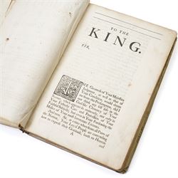 Wheler, George - 'A Journey into Greece' in company of Dr Spon of Lyons, printed for William Cademan et al, first edition 1682 ex libris Johannes Clarke in vellum covered boards, a double sided vellum page of music and a single sided vellum page, both in Latin and framed (3)