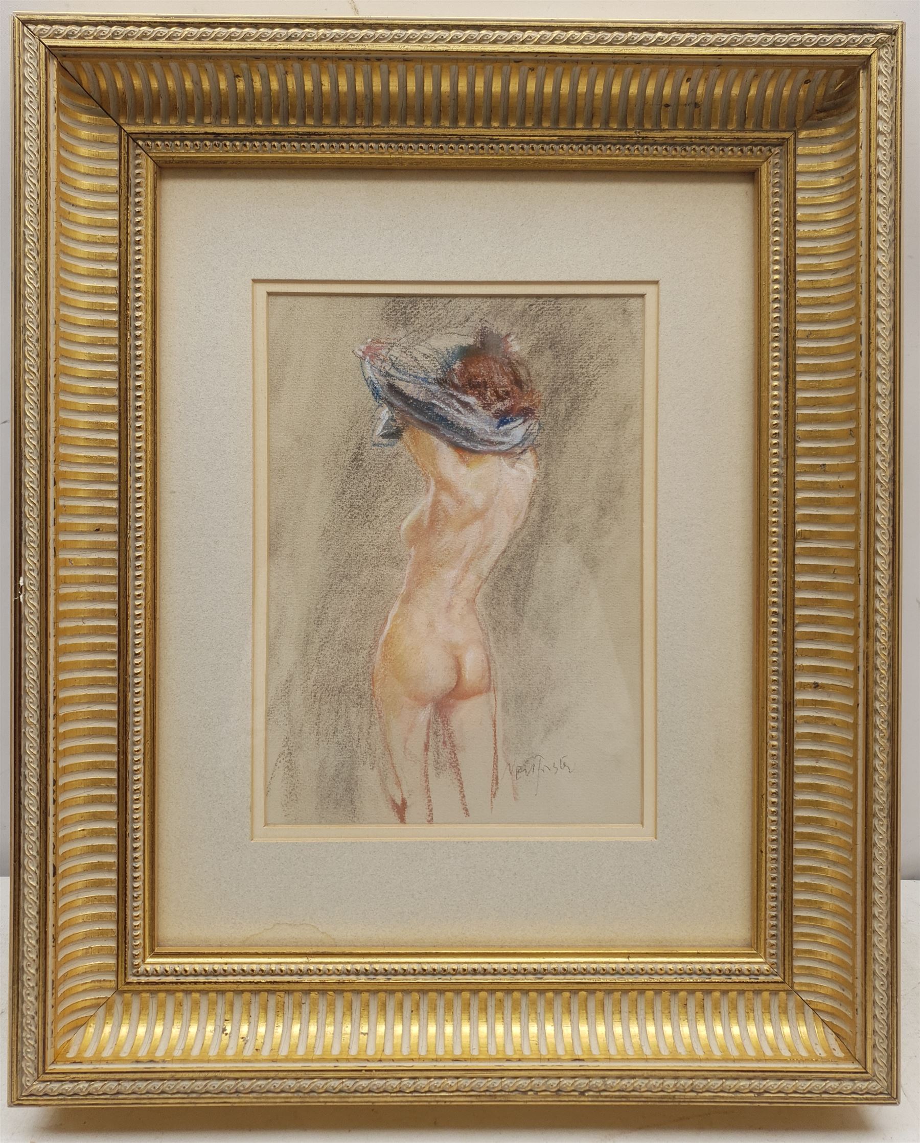 Neil Forster (British 1942-2016): Female Nude, pastel signed 25cm x 18cm