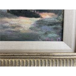 Peter Langley (British Contemporary): 'Morning Light - Robin Hood's Bay', oil on board signed with initials, titled and dated 2004 verso 21cm x 17cm