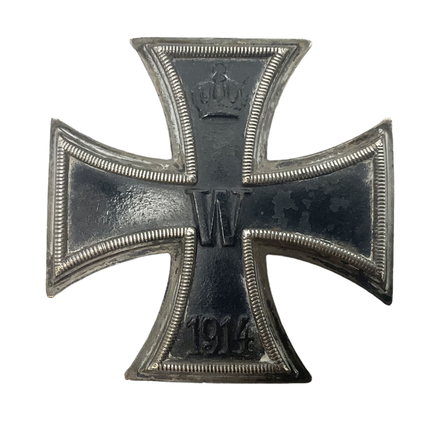 WW1 German Iron Cross 1st Class of slightly convex form; back stamped 800