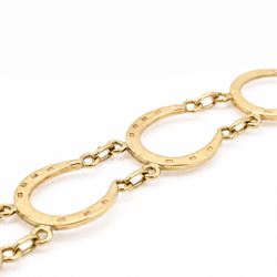 9ct gold horseshoe link bracelet, with toggle clasp, Birmingham 1975
