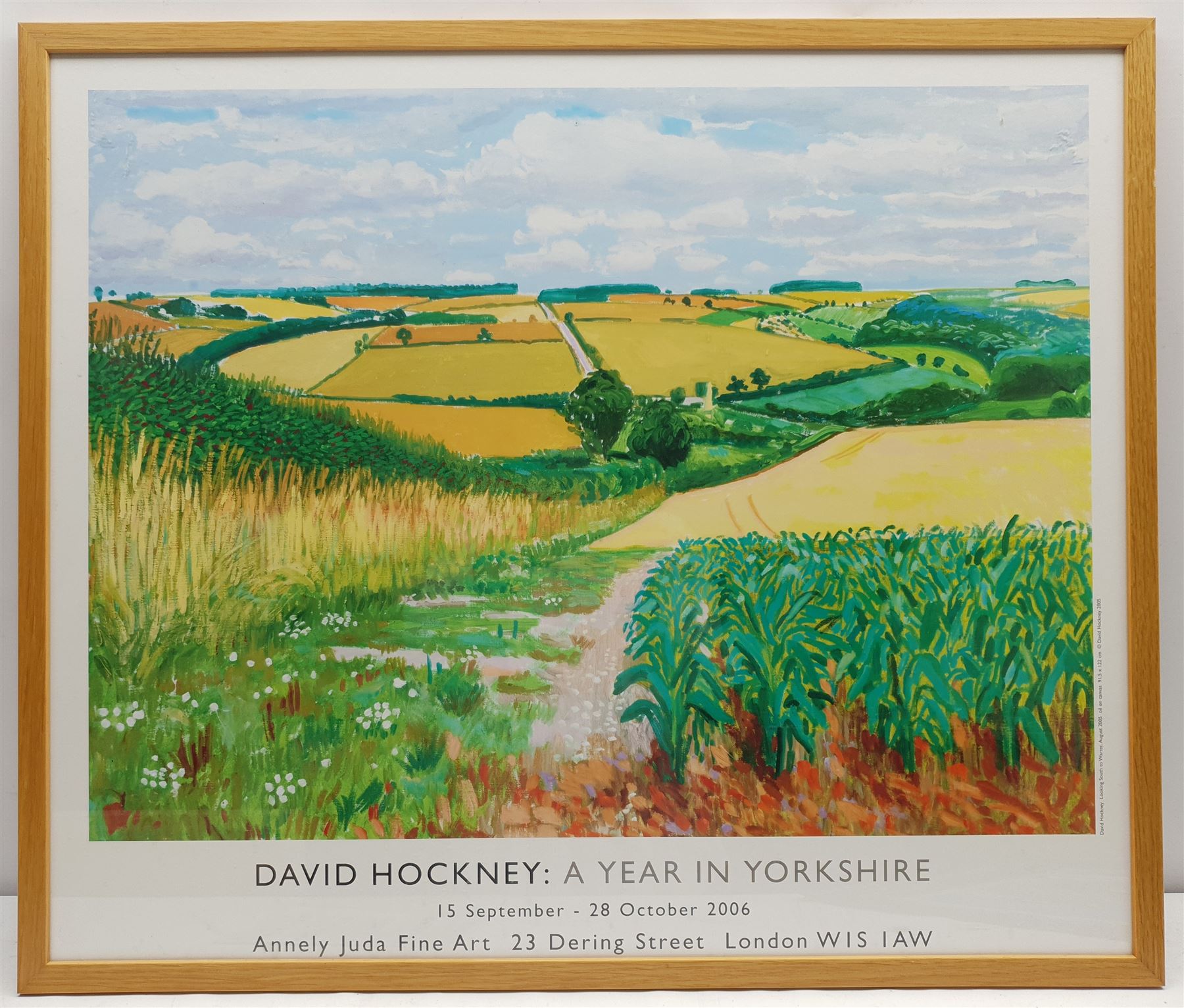 After David Hockney (British 1937-): 'A Year in Yorkshire', exhibition poster pub. Annely Juda Fine Art, London 2006, 61cm x 72cm