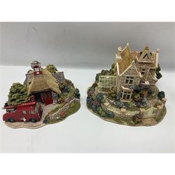 Ten Lilliput Lane models, to include Firemans Watch, The Rest House and Green Gables, Titmouse Cottage etc, all with deeds and original boxes (10)