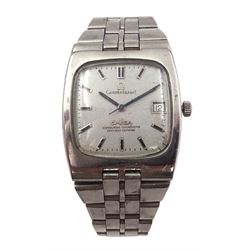 Omega Constellation gentleman's manual wind stainless steel wristwatch, with date aperture, on original stainless steel strap