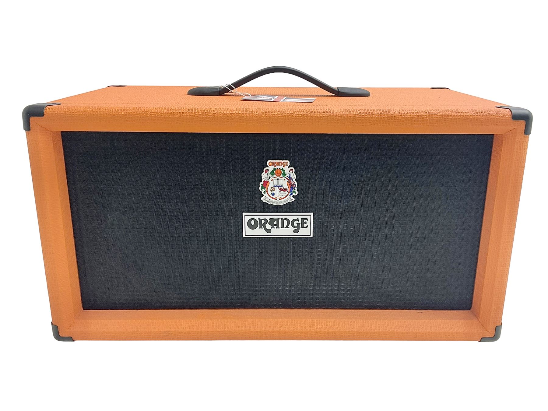 English made Orange 'Voice of the World' bass guitar speaker cabinet; 400 watts 8 ohms; serial no.OBC210M-00519-0615; L62cm