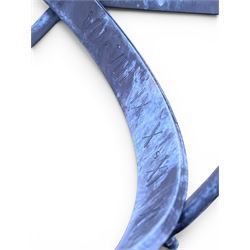 Impressive Haddon stone armillary sundial, raised on column pedestal with octagonal base, seated on weathered sectional plinth, measurements without plinth.
Plinth: 140cm x 140cm