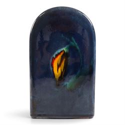 Poole Pottery Galaxy pattern vase, together with a Poole Pottery clock H22cm 