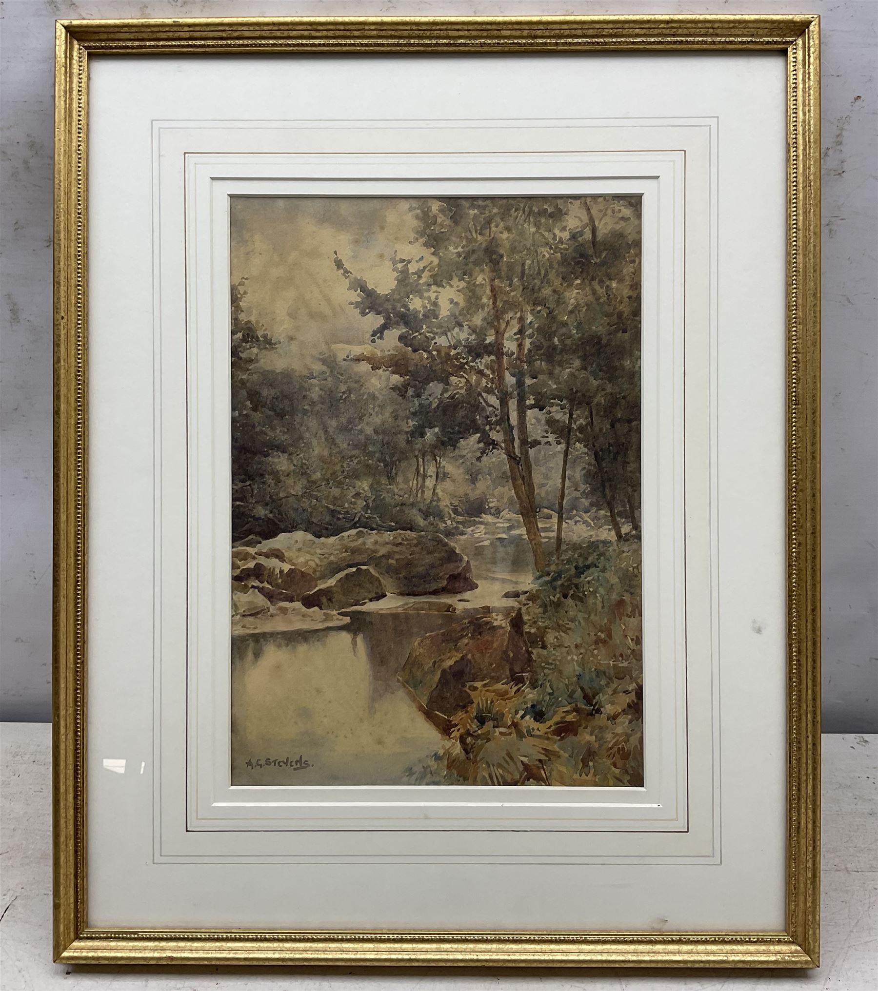 Albert George Stevens (Staithes Group 1863-1925): 'Glaisdale Woods', watercolour signed, titled verso 34cm x 24cm 
Provenance: purchased David Duggleby Ltd 28th November 2011 Lot 168