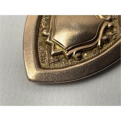 Two early 20th century 9ct rose gold fobs, both hallmarked 