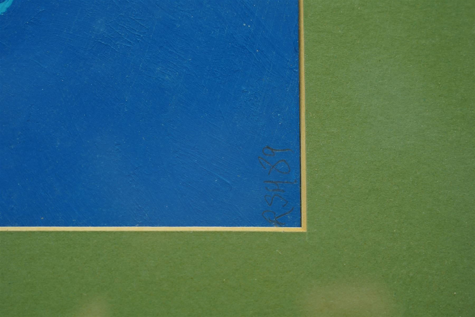 Pete (Peter) Marsh (British 1945-): John Lennon Playing Guitar, acrylic on board signed and dated '89, 44cm x 29.5cm 