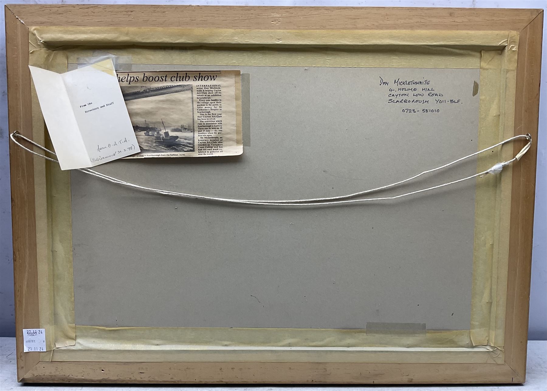 Don Micklethwaite (British 1936-): Boats at Rest in Scarborough Harbour, oil on canvas board signed 40cm x 59cm