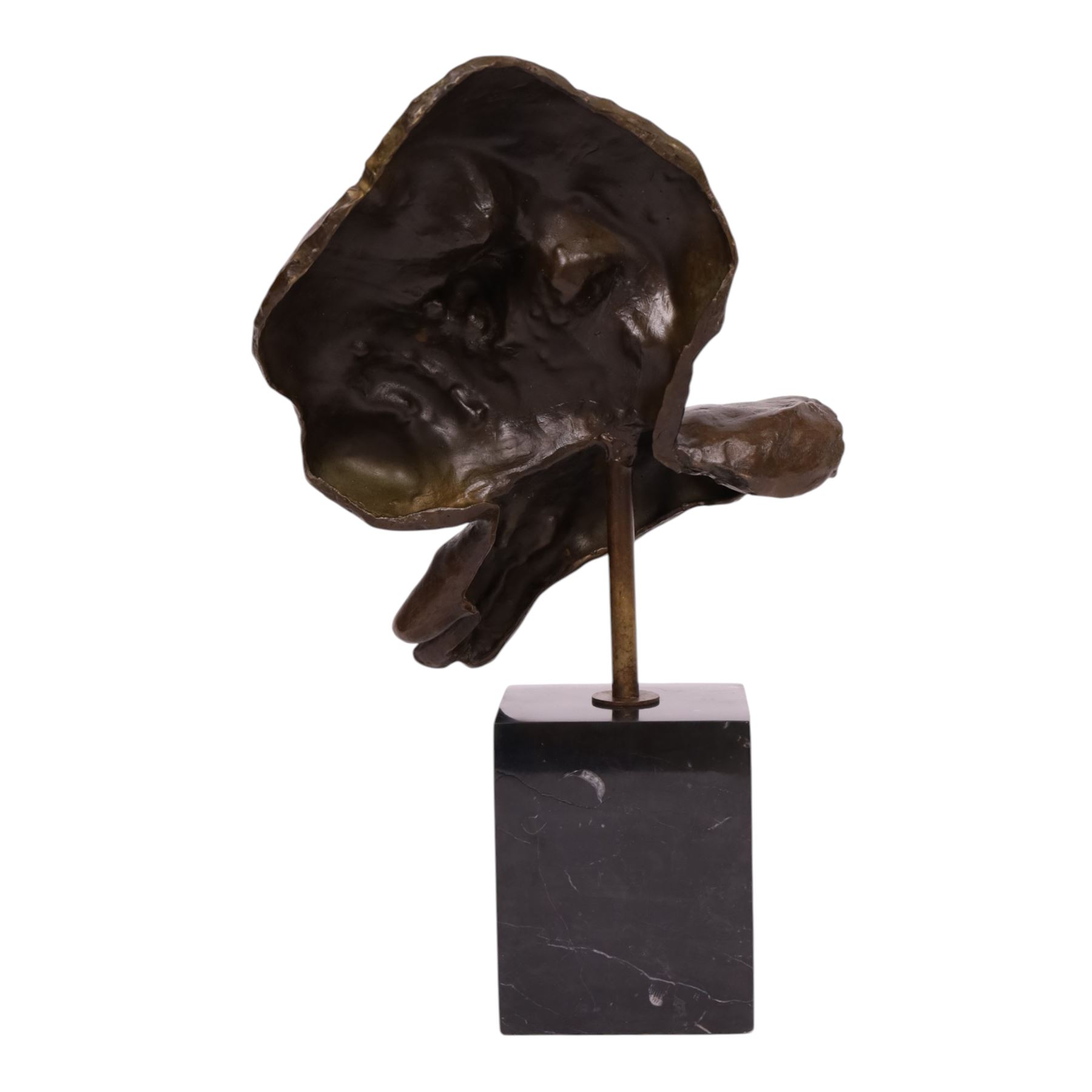 After Salvador Dali (Spanish 1904-1989): Dreams, bronze figure with head resting on hand H39cm