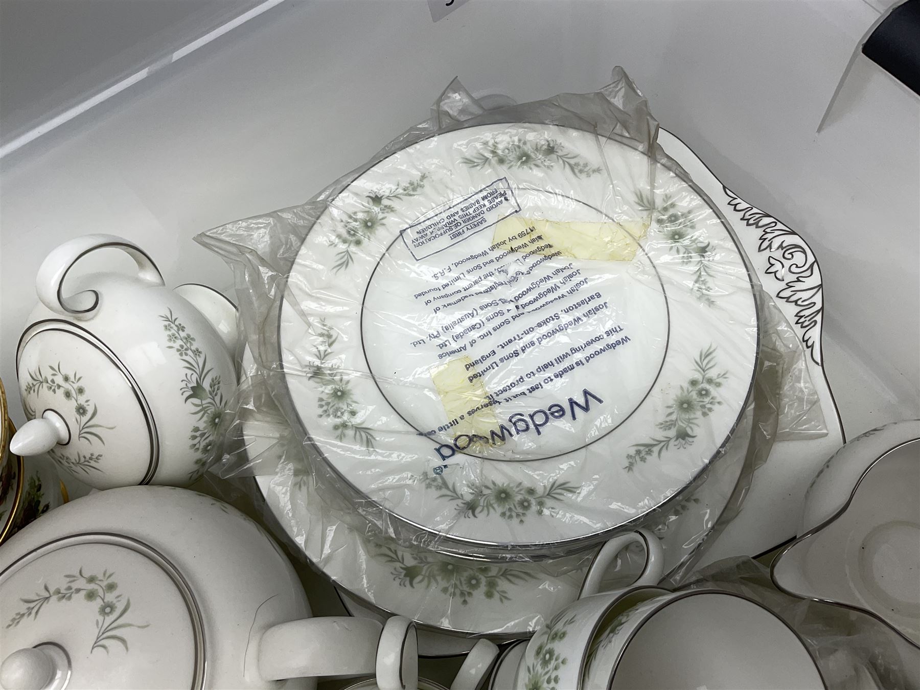 Wedgwood Westbury pattern tea set; another Wedgwood floral patterned tea set; and an Elizabethan rose pattern tea set.