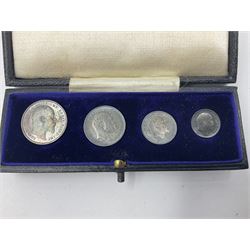 King Edward VII 1906 maundy coin set, cased