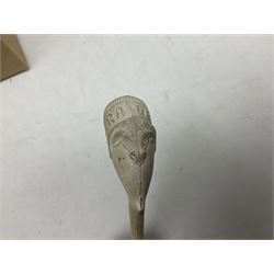 Pair of Lemaire Fabi of Paris mother of pearl opera glasses, together with Ajax 10 x 50 Ajax binoculars, four wooden planes, mining lamp and clay pipe 