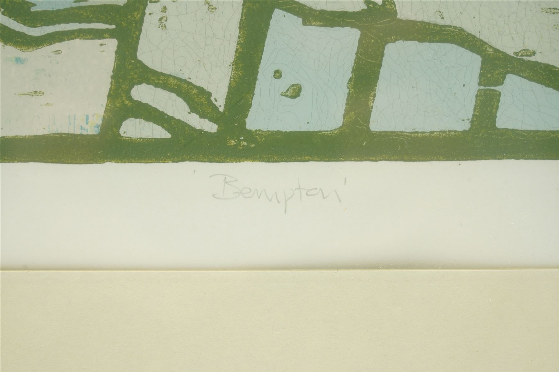 Anthony Ratcliffe (British 1954-): 'Bempton' East Riding, woodblock print in colours signed titled dated '89 and numbered 7/10 in pencil 74cm x 61cm