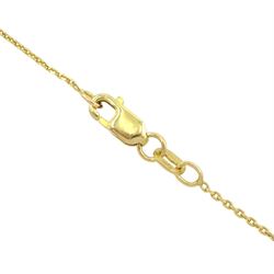 14ct gold Jerusalem cross pendant necklace, stamped