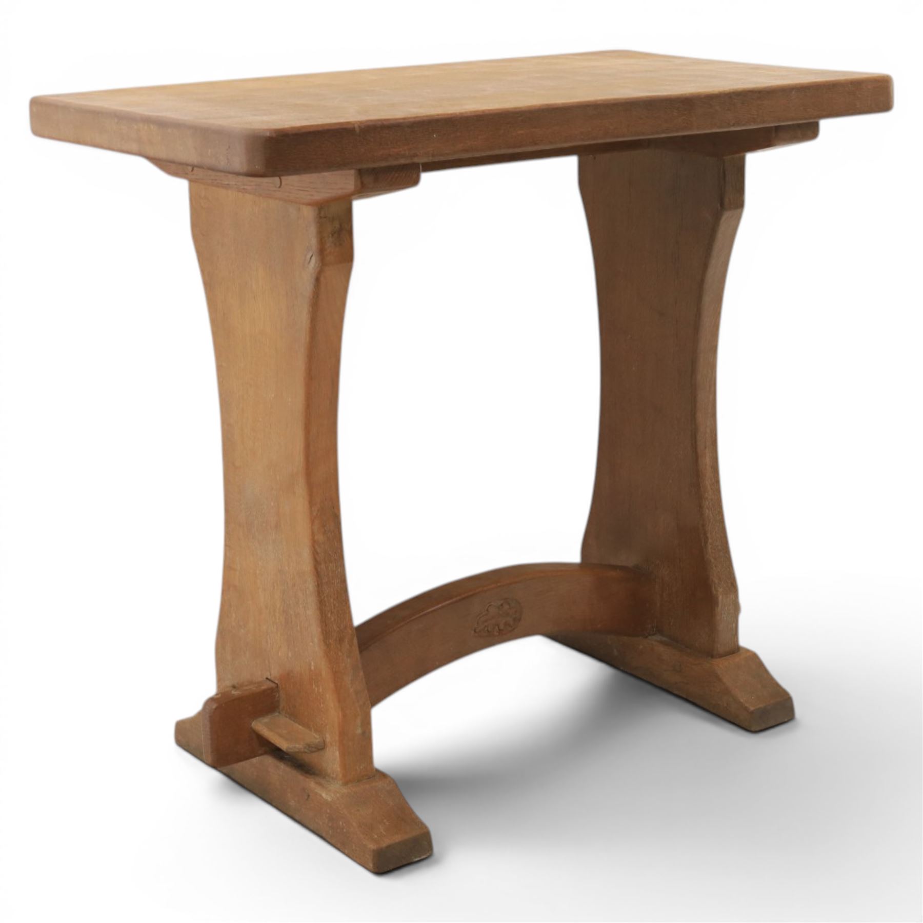 Oakleafman - adzed oak occasional table, from the workshop of David Langstaff, Easingwold