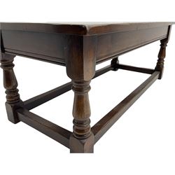 Rectangular oak coffee table