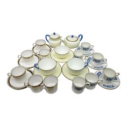 Six Shelley Athens pattern coffee cups a