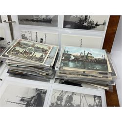 Collection of loose Edwardian and later postcards, mostly topographical examples depicting East Yorkshire, Hull and the East Coast, including Hull, Bridlington, Staithes, Flamborough Head, Beverley, etc., and a quantity of other postcards, plus two photograph albums containing photographs of trawlers