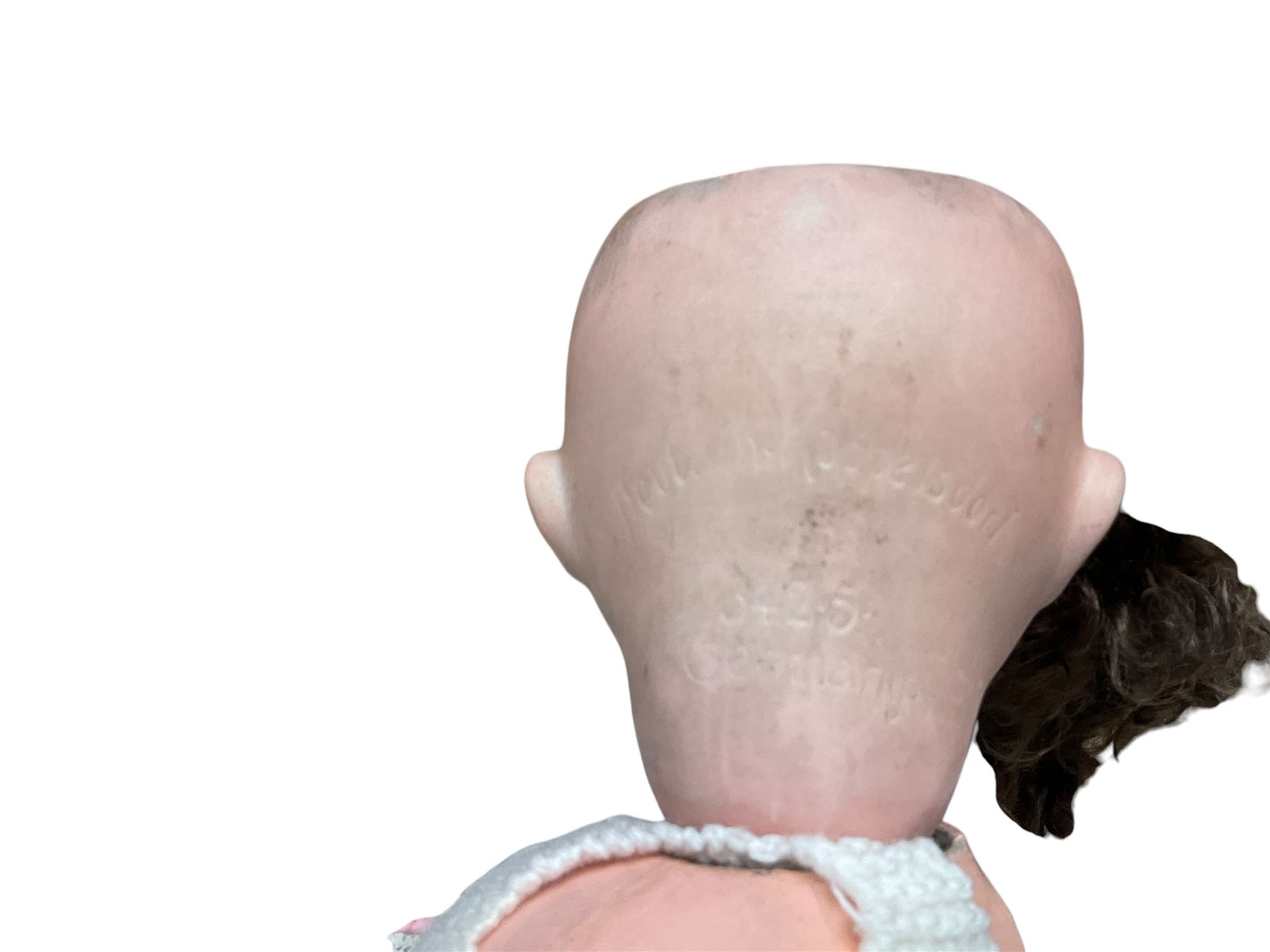 Two German porcelain dolls with moveable limbs