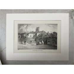 Francis Nicholson (British 1753-1844): 'Series of Six Views of Scarborough and its Vicinity', set of five mounted lithographs pub. 1824, in Solander box 16cm x 26cm (5)
