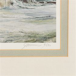 John Freeman (British 1942-): 'Runswick Bay' and 'Staithes', one watercolour signed titled and dated '96 and one limited edition coloured print signed and numbered 8/500 in pencil max 25cm x 38cm (2)