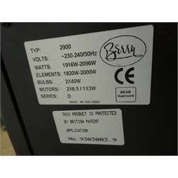  Berry 2900 coal effect stove heater, black finish, W54cm, H60cm  