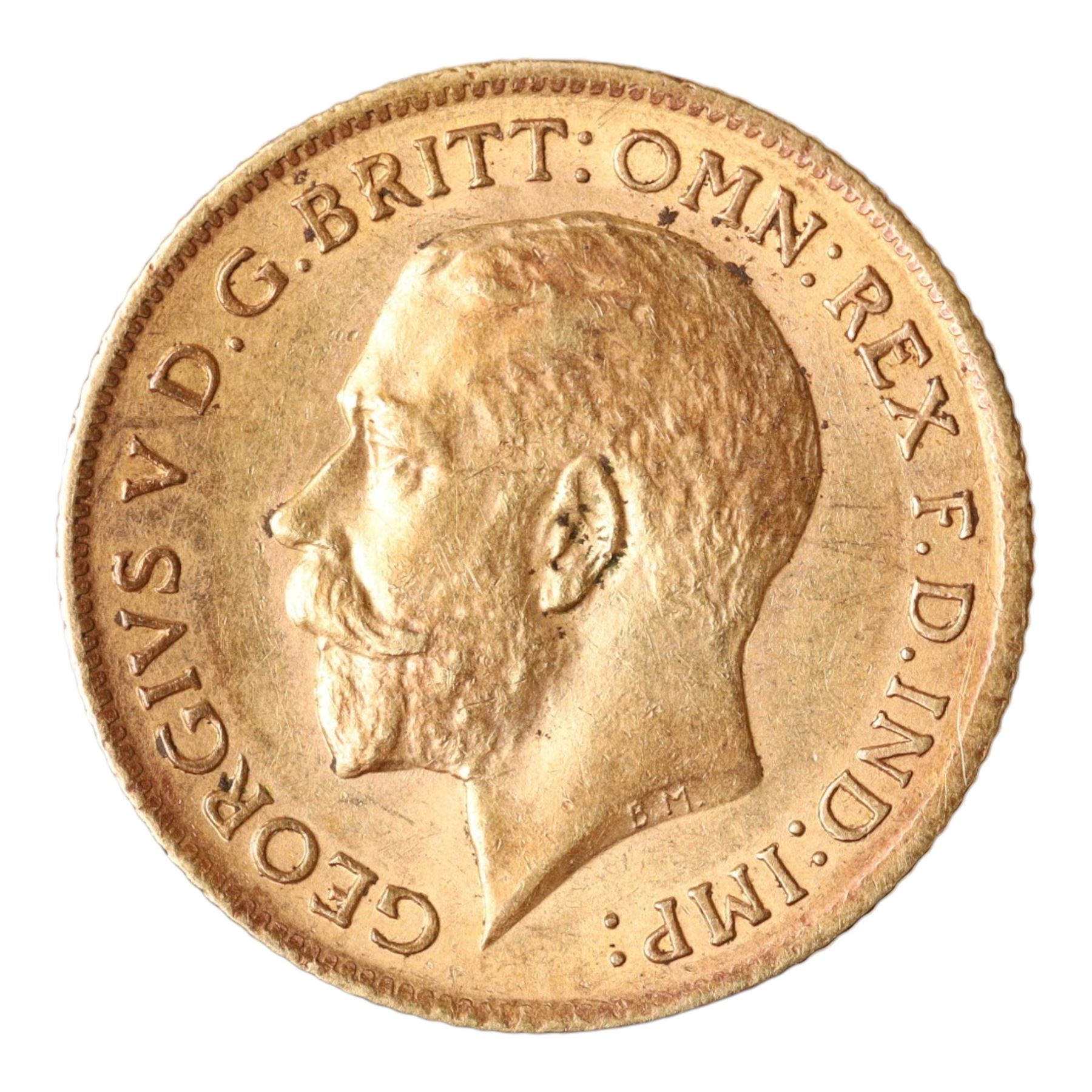King George V 1912 gold half sovereign coin