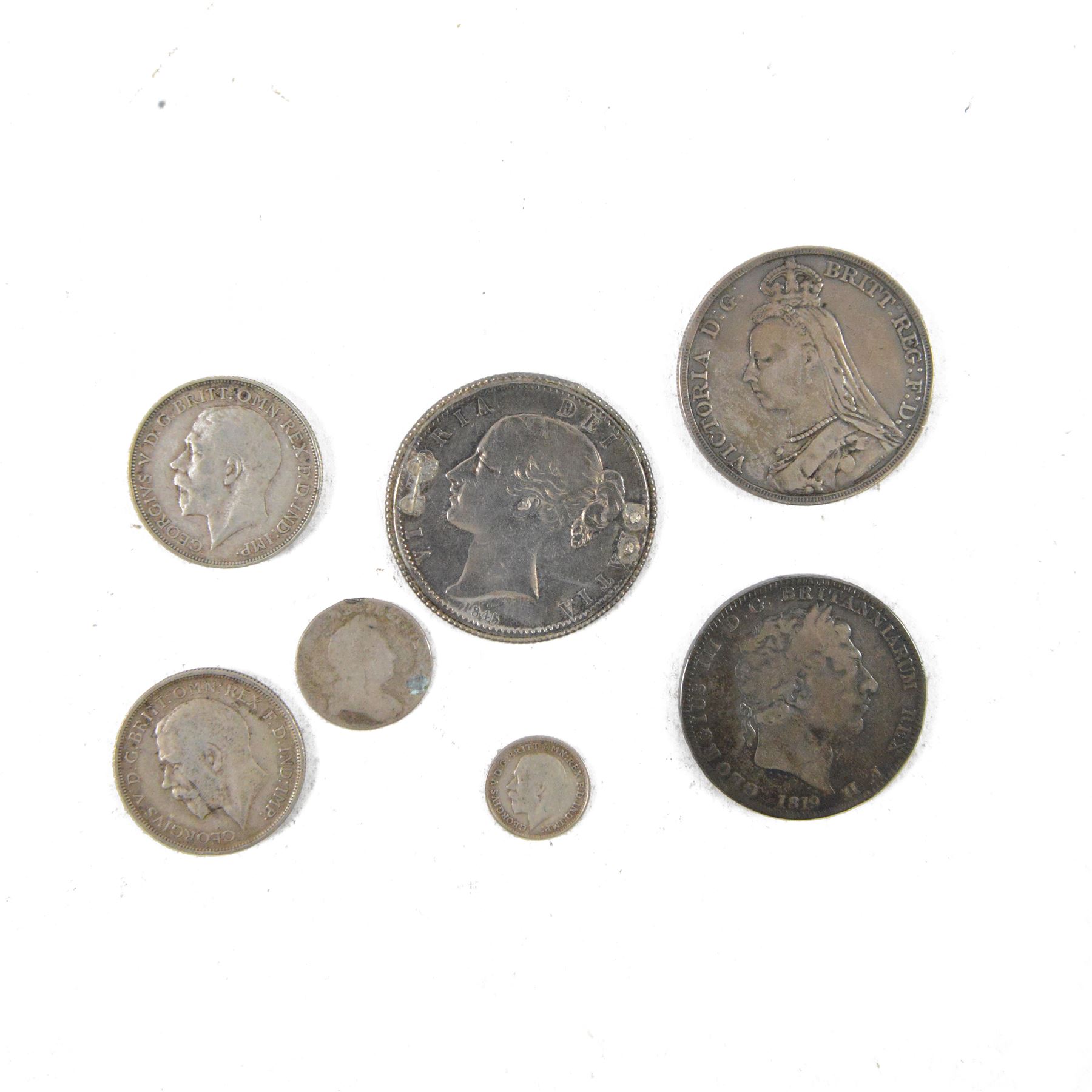 Approximately 110 grams of Great British pre-1920 silver coins