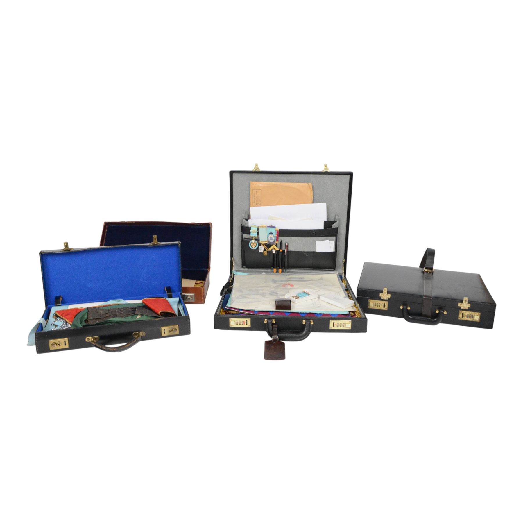 Masonic interest, assorted medal, regalia, sashes, aprons