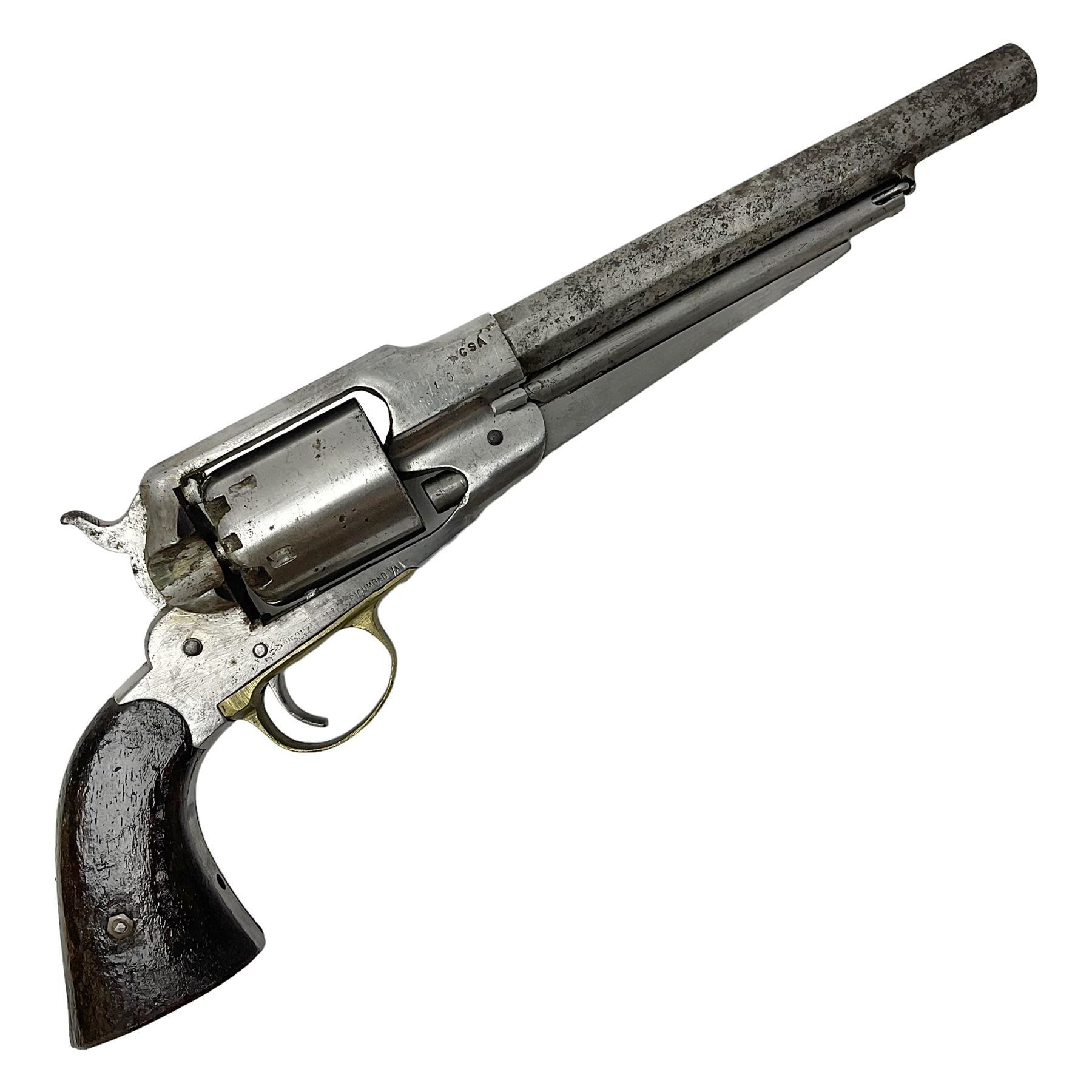 Remington Richmond Virginia .44 six-shot army revolver, the 20cm(8