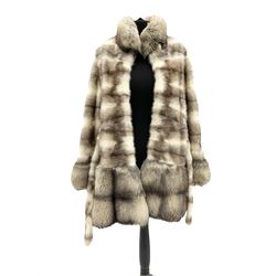 Mid length Mink and Fox fur ladies jacket by Pelliccerie Daria Silvi Marina approx size 14-16, with original tag.  