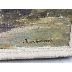 Owen Bowen (Staithes Group 1873-1967): Coastline near the Solway Firth, oil on board signed 26cm x 35cm